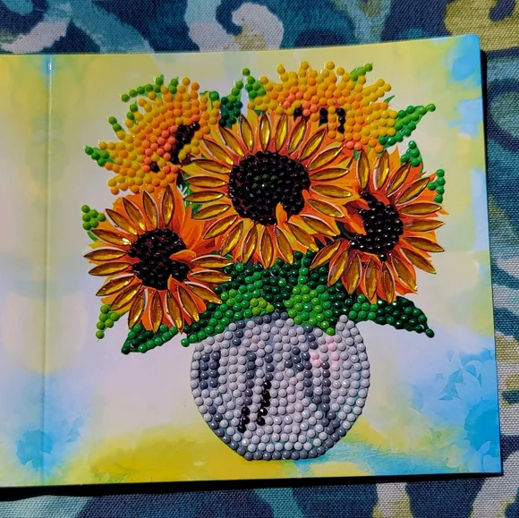 Sunflowers in Vase Greeting Card Blank Inside - Picture 2 of 5